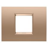 LUX PLATE - IN METAL - 2 MODULES - SOFT COPPER - INNER FRAME MATT SOFT COPPER - CHORUSMART