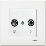 Karre White Sat Socket Terminated (Sat-TV)