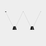 Pendant Attic Double Conic Shape E27 23W Black  00-7395-05-05