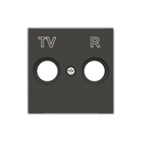 8550 NS Cover plate for TV/R outlet - Soft Black SAT 1 gang Black - Sky Niessen