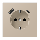 SCHUKO socket with USB charger LC32142 LC1520-15CA243