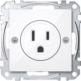 USA socket insert, 15 A, active white glossy, system M