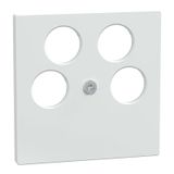 Central plate for Ankaro 4-way antenna sockets, active white glossy, System M