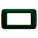 TOP SYSTEM PLATE - IN TECHNOPOLYMER GLOSS FINISHING - 4 GANG - RACING GREEN - SYSTEM