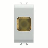 SINGLE INDICATOR LAMP - AMBER - 1 MODULE - SATIN WHITE - CHORUSMART