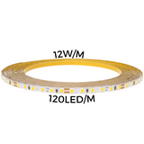 LED strip 12W/m 120led/m 24V IP20 3000K 1300Lum/m 60'000h CRI>90 (5m) THORGEON