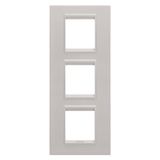 LUX INTERNATIONAL PLATE - IN METAL - 2+2+2 MODULES VERTICAL - MONOCHROME NATURAL BEIGE - CHORUSMART