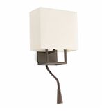 VESPER BROWN WALL LAMP WITH READER LED 1 X E14 20W