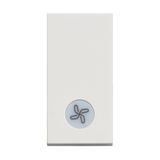 CLASSIA - 1WAY SWITCH ILL. FAN SYMBOL WHITE