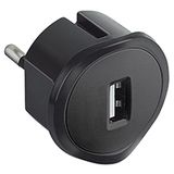 USB ADAPTOR BLACK 1.5A 7.5W