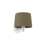 SAMBA WHITE WALL LAMP GREEN RIBBONED LAMPSHADE ø21