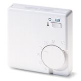 Room controller, 5-30C, AC 230V, 1NC, 16 A, additional heater