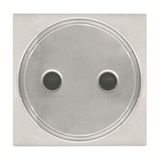 N2203 PL Socket outlet EURO plug Silver - Zenit