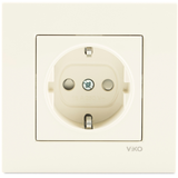 Karre Beige Earthed Socket Child Protection