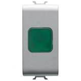 SINGLE INDICATOR LAMP - GREEN - 1 MODULE - TITANIUM - CHORUSMART