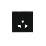 8538 NS Cover plate for Euroamerican socket outlet - Soft Black Socket outlet Central cover plate Black - Sky Niessen