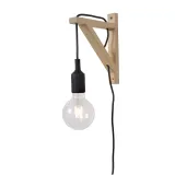 FIX Wall Light E27 excl. H22cm Wood/ Black