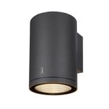 ENOLA ROUND L, single outdoor LED surface-mounted wall light anthracite CCT 3000/4000K