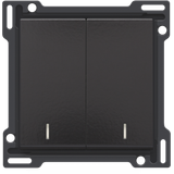 Finishing set with double lens for two-circuit switch, two-way switch