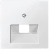 Central plate for UAE use, 1-gang, polar white, system M