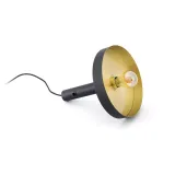 WHIZZ BLACK AND SATIN GOLD PORTABLE LAMP