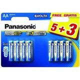 PANASONIC Evolta Alkaline LR6 AA BL5+3