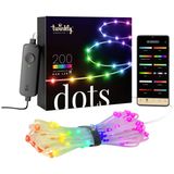 200L RGB Dots Light, 10 meter long, Transparent, BT+WiFi, Gen II, IP44, Plug F