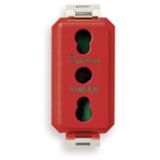 2P+E 16A P17/11 outlet red