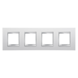 LUX INTERNATIONAL PLATE - IN TECHNOPOLYMER - 2+2+2+2 MODULES HORIZONTAL - WHITE - CHORUSMART