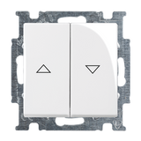 2026/4 UC-92-507 Cover Plates (partly incl. Insert) Rocker Symbol "venetian blind" white - Basic55