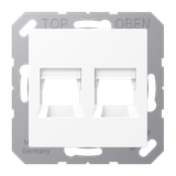 Centre plate for modular jack sockets A1569-2WEWWM