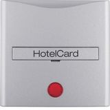 Centre plate imprint f. push-button f. hotel card, redlens, B.7, al. m