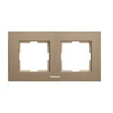 Karre Plus Accessory Aluminium - Bronze Two Gang Frame