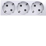 3g-socket Schuko w. childpro Alu