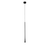 Black Aluminium & Steel  Black Fabric Wire  LED 6 Watt 230 Volt  226Lm 3000K IP20  D: 3 H1: 60 H2: 160 cm Adjustable Height