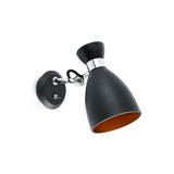 RETRO BLACK AND GOLD WALL LAMP 1 X E14 MAX 20W