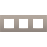 Threefold faceplate, 71 mm centre distance, Niko Intense bronze coated