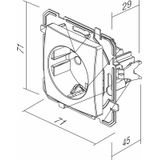 SOCKET SCHUKO 2P+E 16A 250V~ CB XO KS 3518236