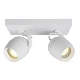 Lucide PRESTON - Ceiling spotlight Bathroom - 2xGU10 - IP44 - White