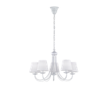 Cortez chandelier 5-pc E14 matt white