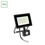 NOCTIS LUX 3 FLOODLIGHT 30W NW 230V IP44 150x190x53mm BLACK with PIR sensor