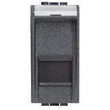 RJ45 socket LivingLight category 6 STP 1 module anthracite