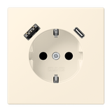 SCHUKO socket with USB charger LC4320B LC1520-15CA245