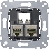 2xRJ45 data socket, Cat 6A STP