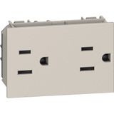 L.NOW - US DUPLEX SOCKET 15A SAND