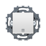 ONE-WAY SWITCH 1P 250V ac - QUICK WIRING TERMINALS - 10AX - BACKLIT - WITH REPLACEABLE LENS - WHITE - DAHLIA