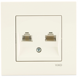 Karre Beige Data+Numerical Phone Socket (CAT6+CAT3)