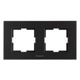 Karre Plus Accessory Aluminium - Black Two Gang Frame