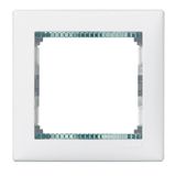 PLAQUE 1 POSTE BLANC INSERT TRANSPARENT