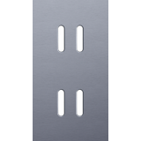 Twofold faceplate, vertical 71 mm centre distance, for double switch f